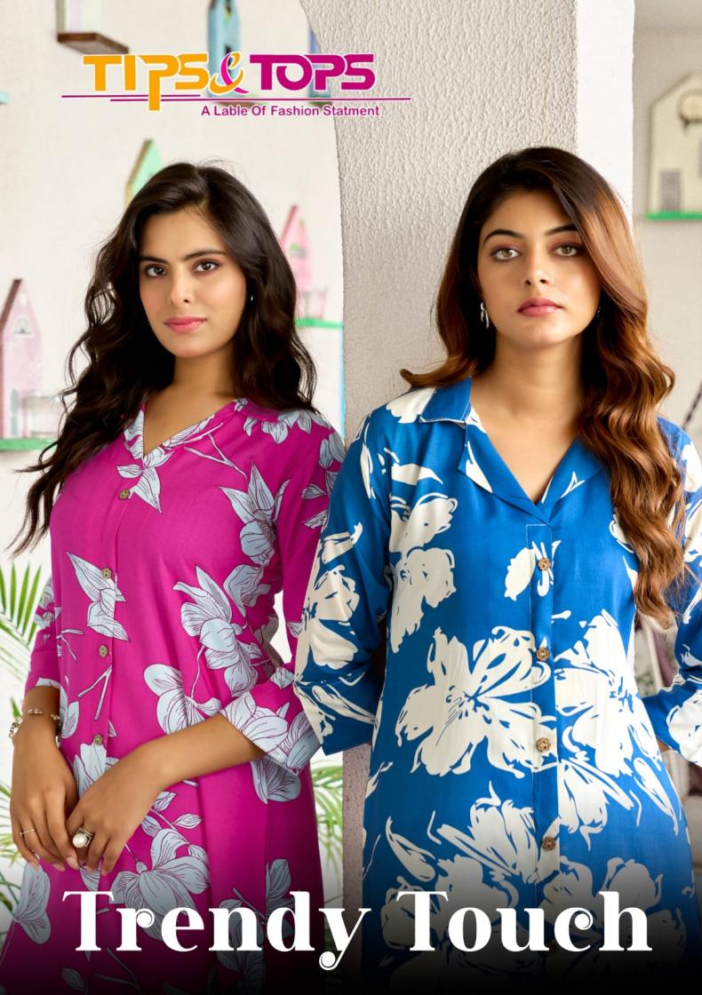 TIPS & TOPS TRENDY TOUCH RAYON FASHIONABLE FULL STITCH CO-ORD SETS 