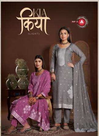 KIA LIGHT BY TRIPLE A MUSLIN LAKHNAVI UNSTICHED SALWAR SUIT 