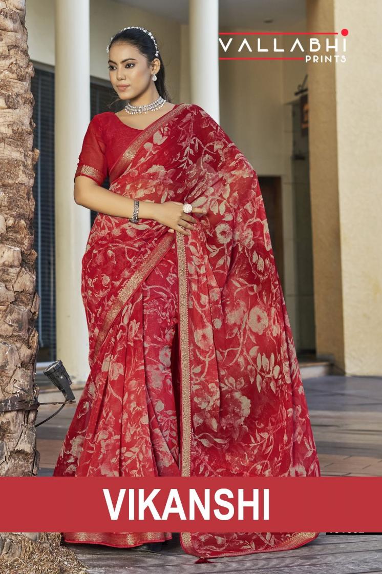 VIKANSHI BY VALLABHI CHIFFON DAILY WEAR SAREE ONLINE 