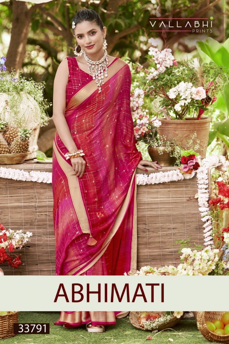 ABHIMATI BY VALLABHI GEORGETTE DESIGNER SAREE 