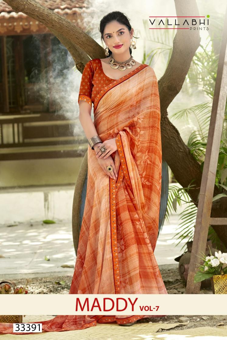 MADDY VOL 7 BY VALLABHI PRINTS SUPER FANCY GEORGETTE SAREE 