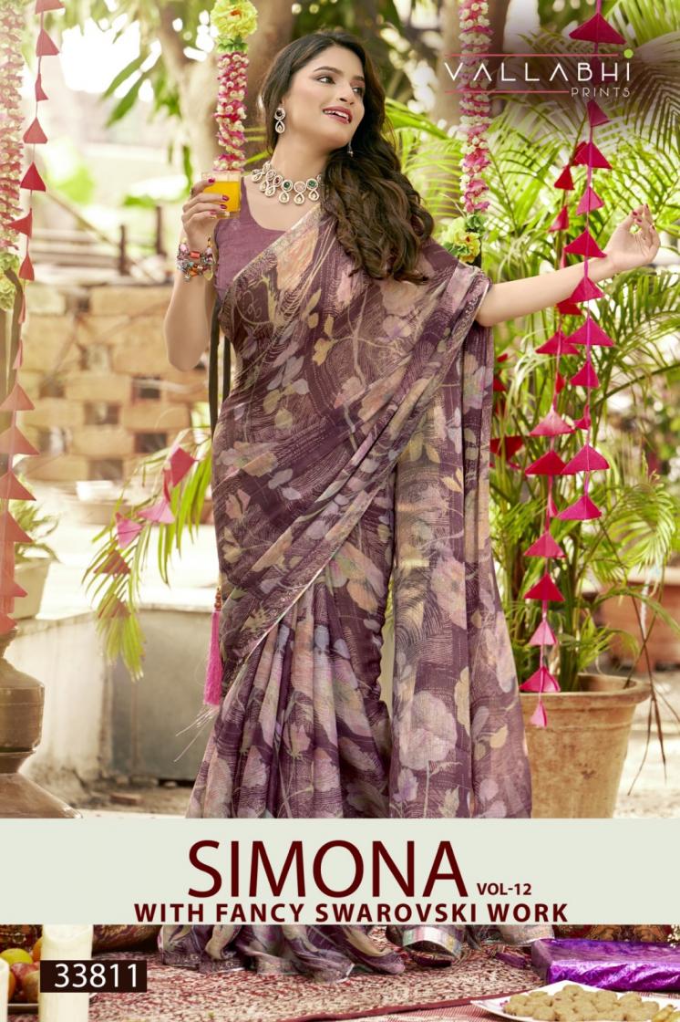 SIMONA VOL 12 BY VALLABHI PRINTS GEORGETTE PREETY SAREE 
