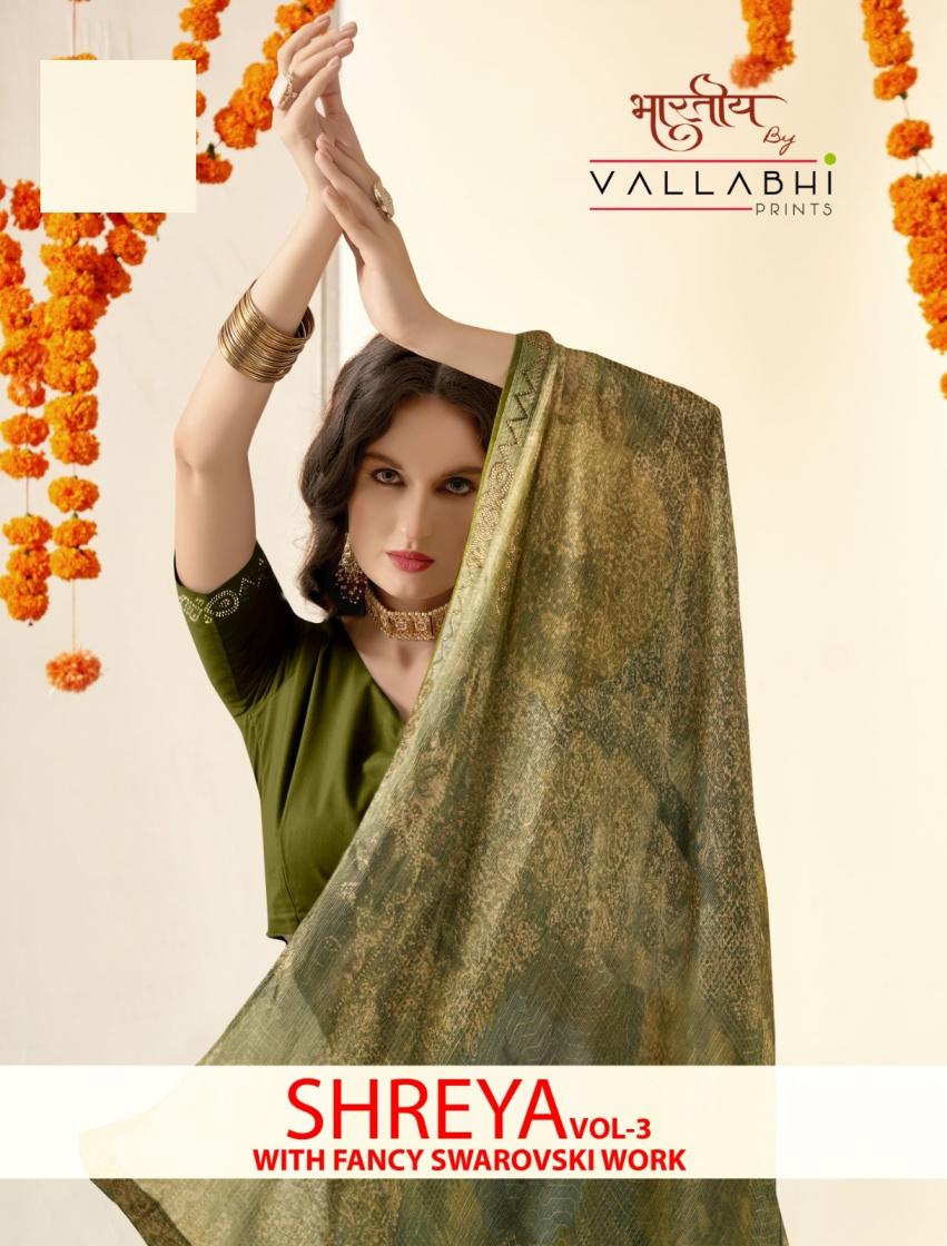 VALLABHI PRINTS SHREYA VOL 3 UNIQUE COLOURS BRRASSO SAREES 