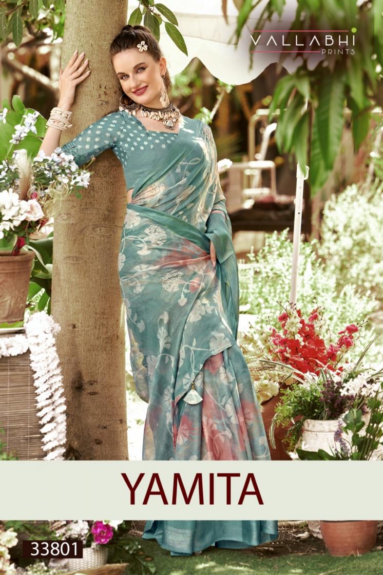 YAMIKA BY VALLABHI PRINTS  CHIFFON CASUAL WEAR SAREES