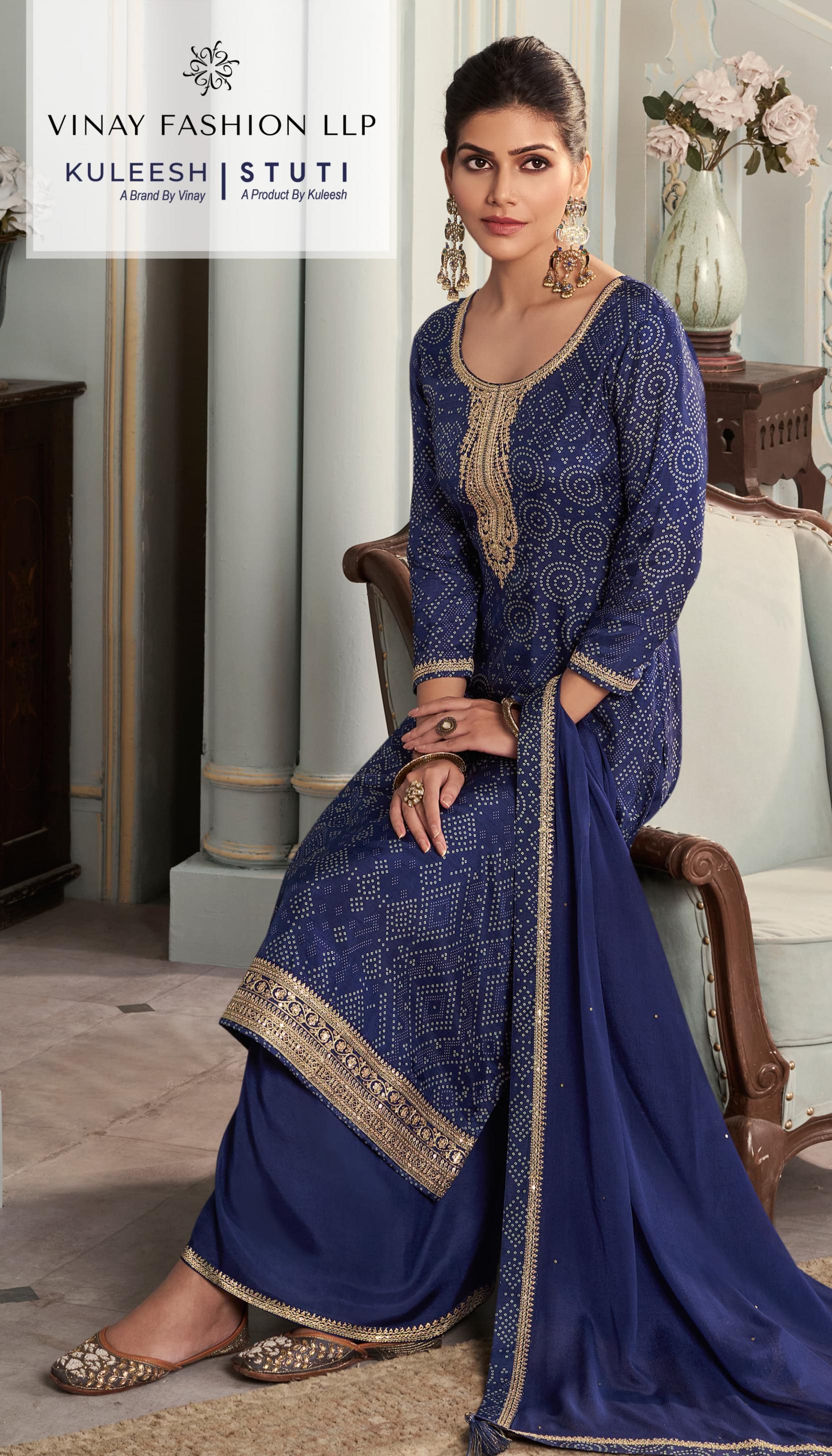 STUTI BY VINAY FASHION KULEESH EMBROIDERED PARTY WEAR SUITS 