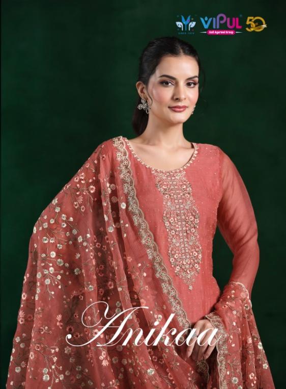 anikaa 6141-6146 by vipul fashion party ladies suits