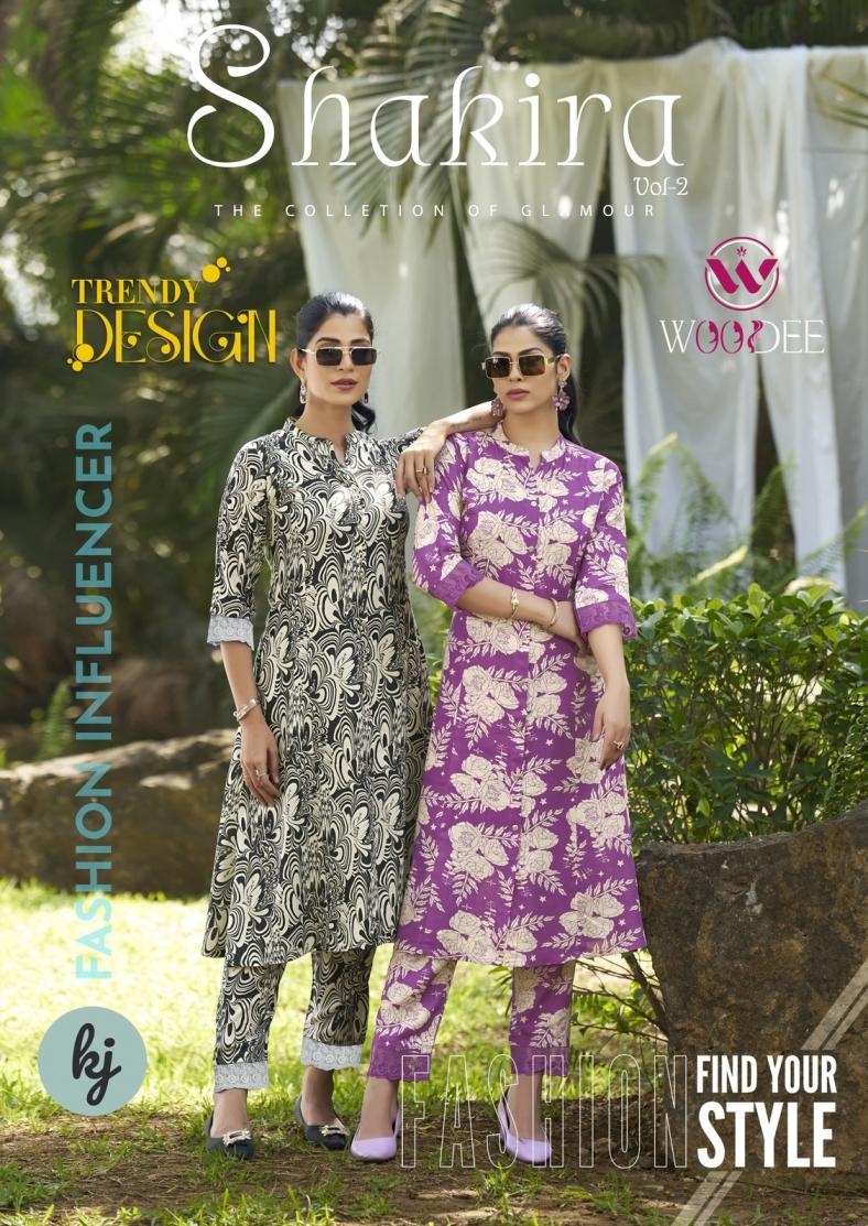 shakira vol 2 by woodee full stitch rayon stylish co-ord set online