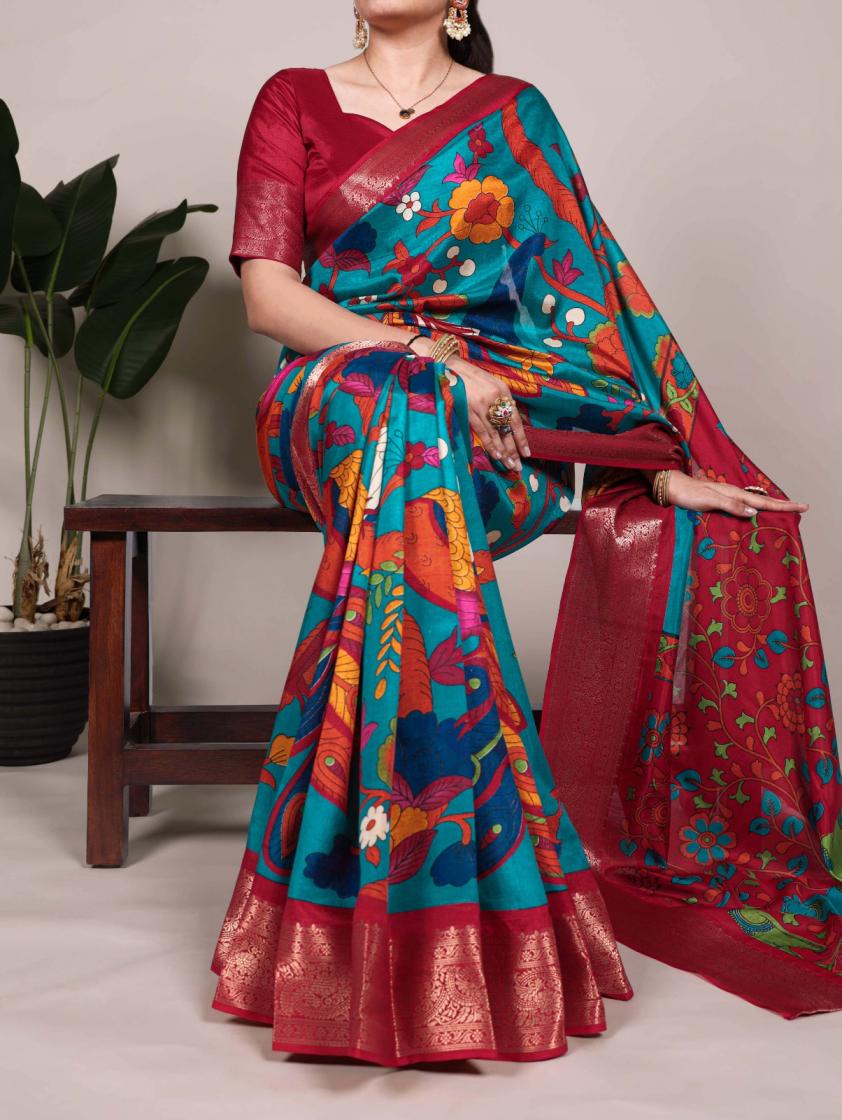 ynf7047 hit design tussar silk printed best saree online 