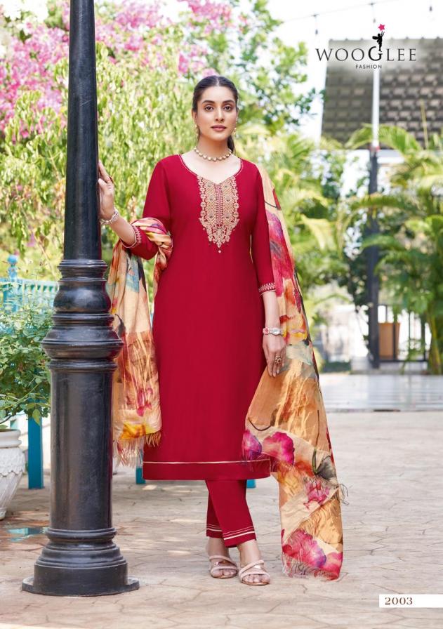 ABHILASHA BY WOOGLEE 3PCS READYMADE KURTI SET 