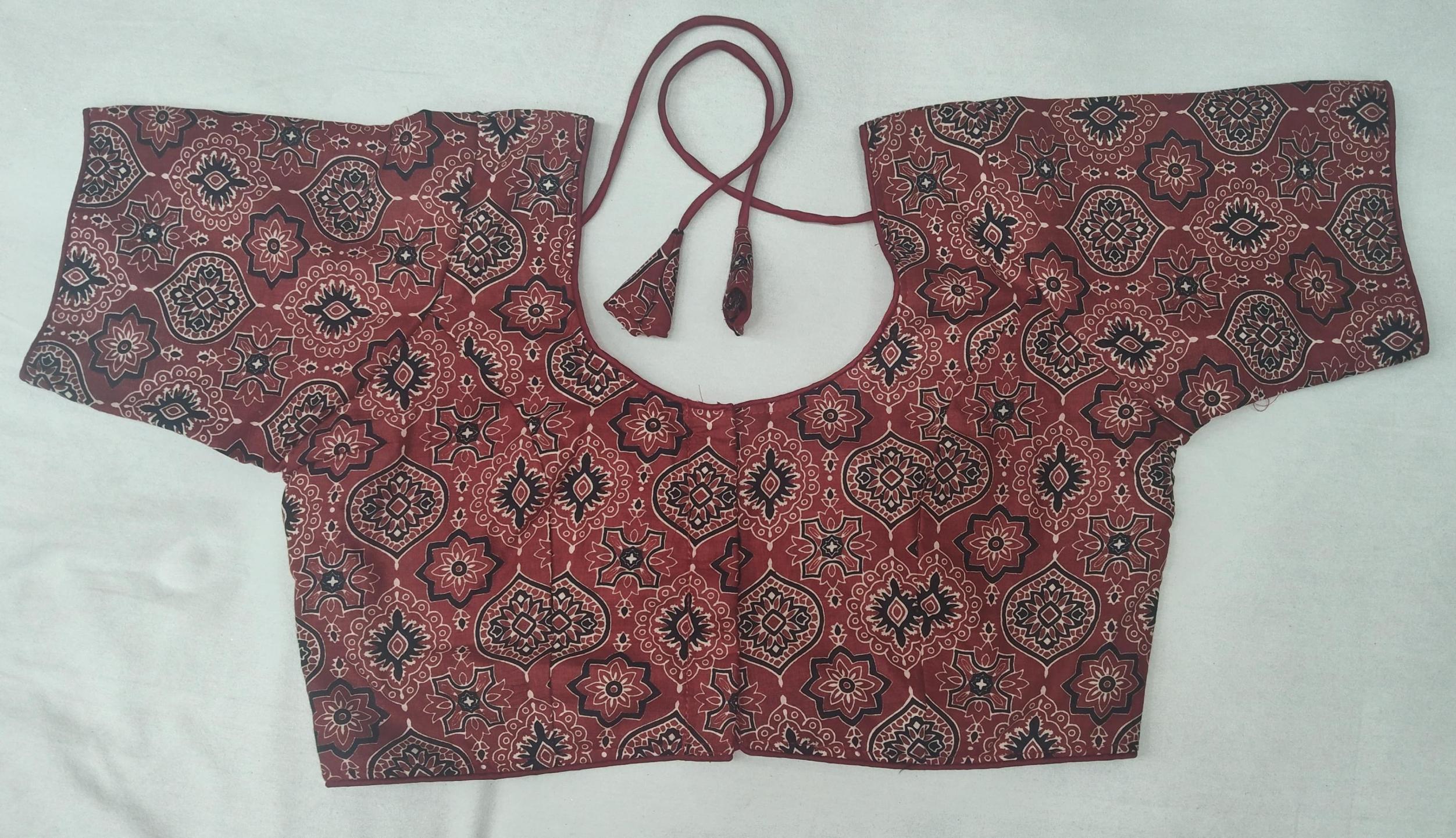 AJRAKH COTTON AMAZING PRINT FULLY STITCH BLOUSE 
