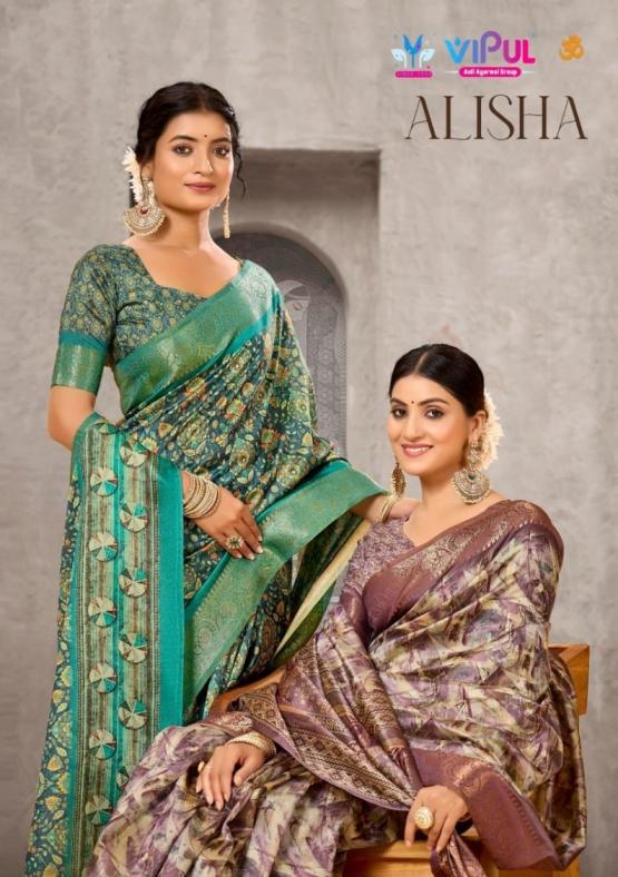 VIPUL FASHION ALISHA SILK HIT DESIGN SAREE FOR WOMENS 