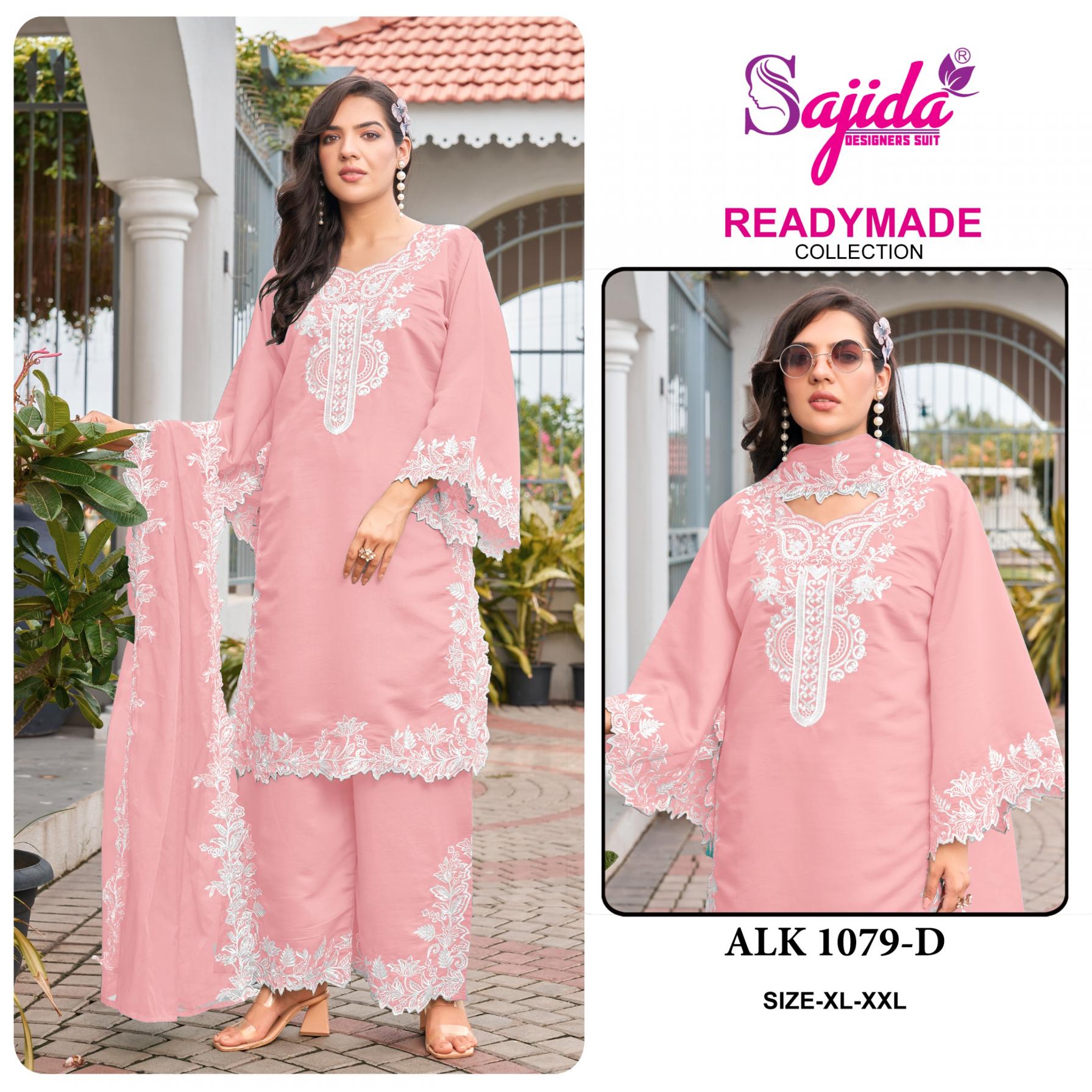 ALK 1079 ABCD BY SAJIDA  STYLISH 3PCS KURTI 