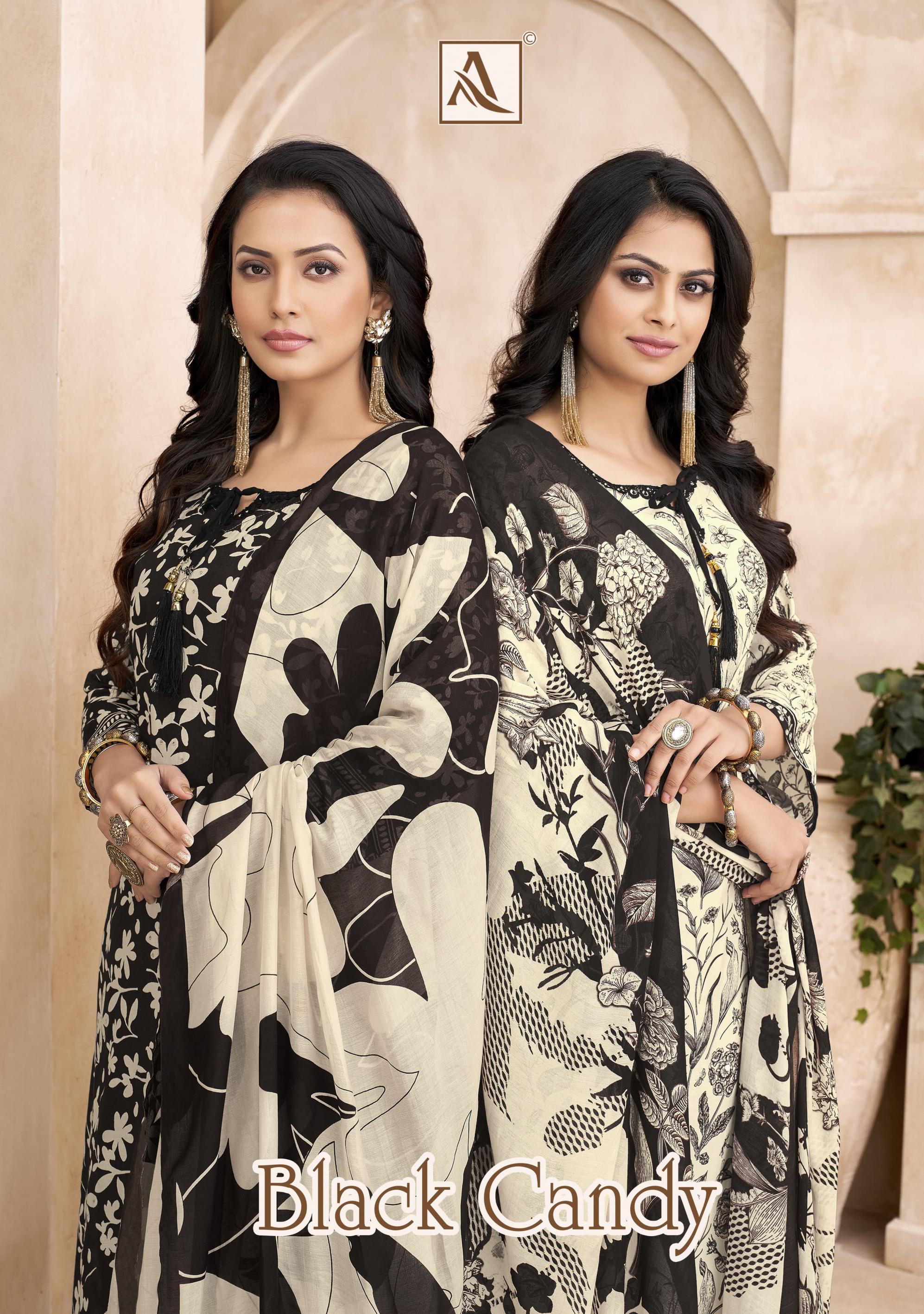 BLACK CANDY BY ALOK VISCOSE MUSLIN AMAZING PAKISTANI SUITS ONLINE 