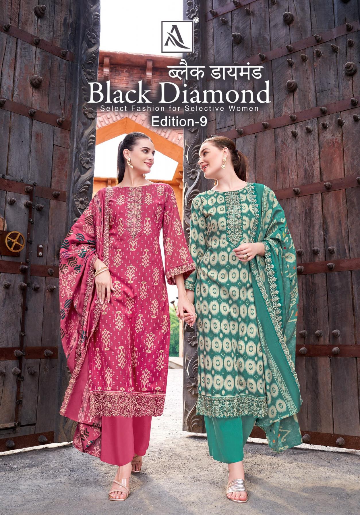 BLACK DIAMOND VOL 9 BY ALOK RAYON PAKISTANI PRINT 3PCS DRESS