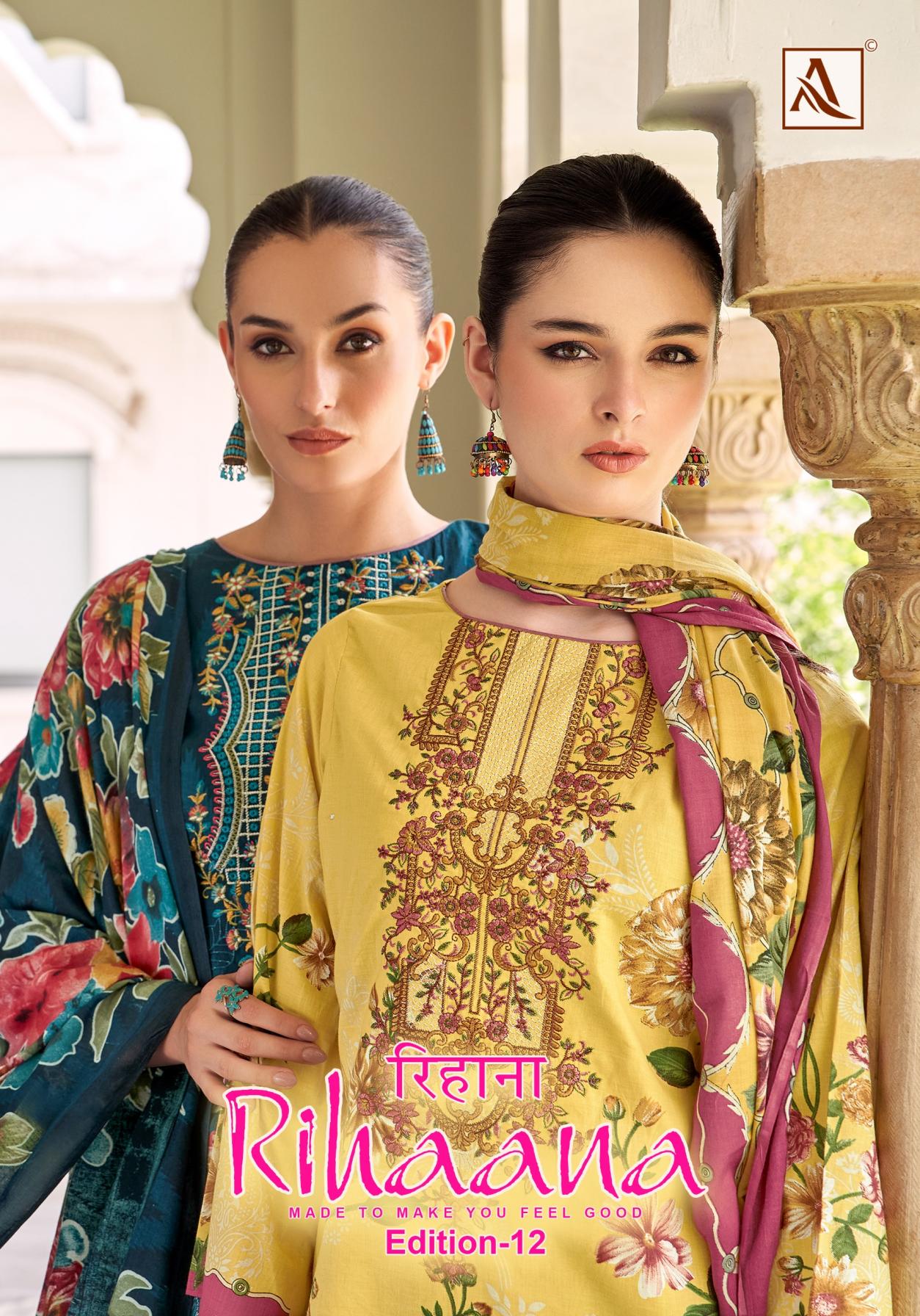 RIHAANA VOL 12 BY ALOK SUITS PRESENTS UNSTITCH SALWAR KAMEEZ