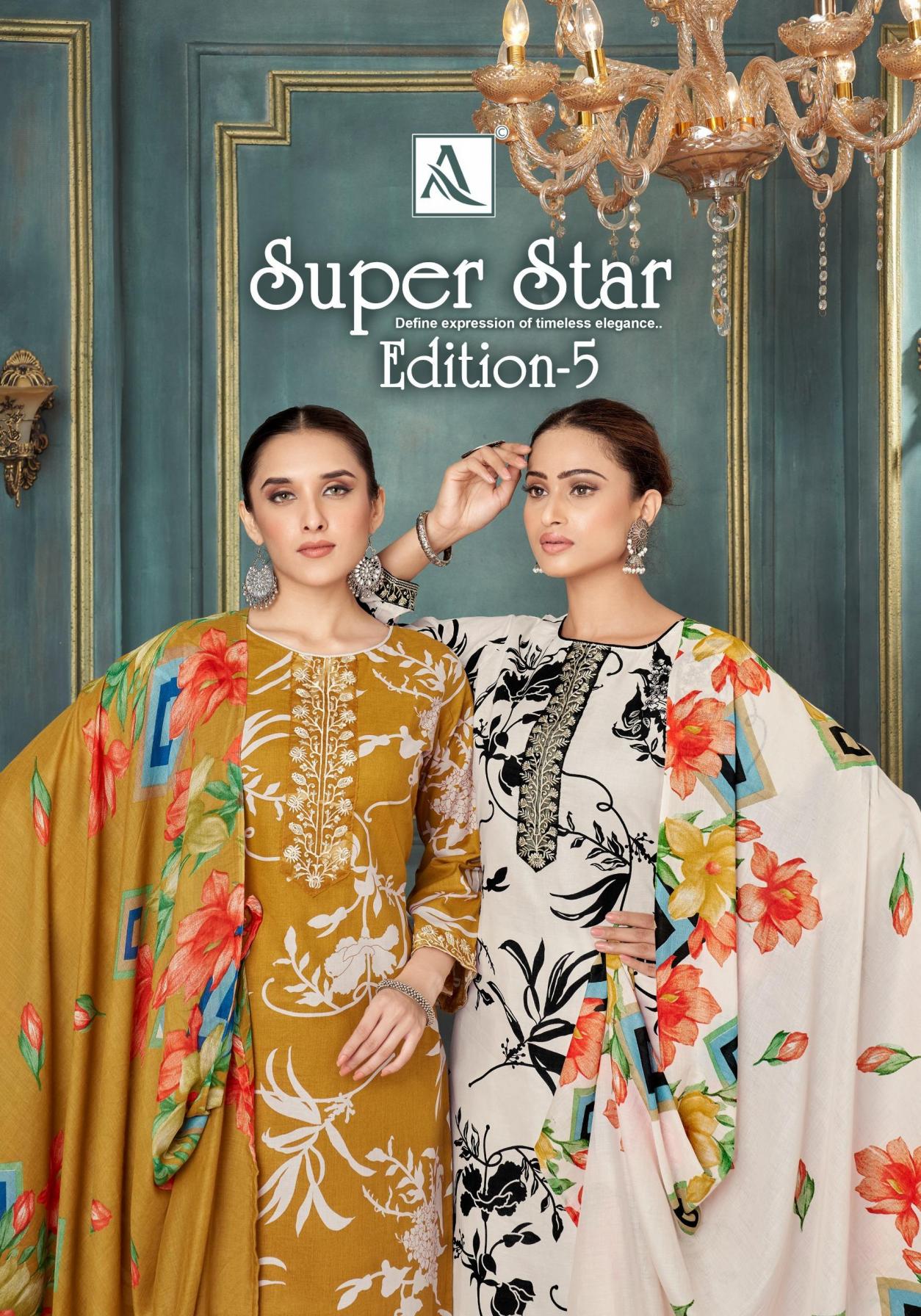 SUPER STAR VOL 5 BY ALOK CAMBRIC PRINT PAKISTANI SUIT FOR WOMENS 