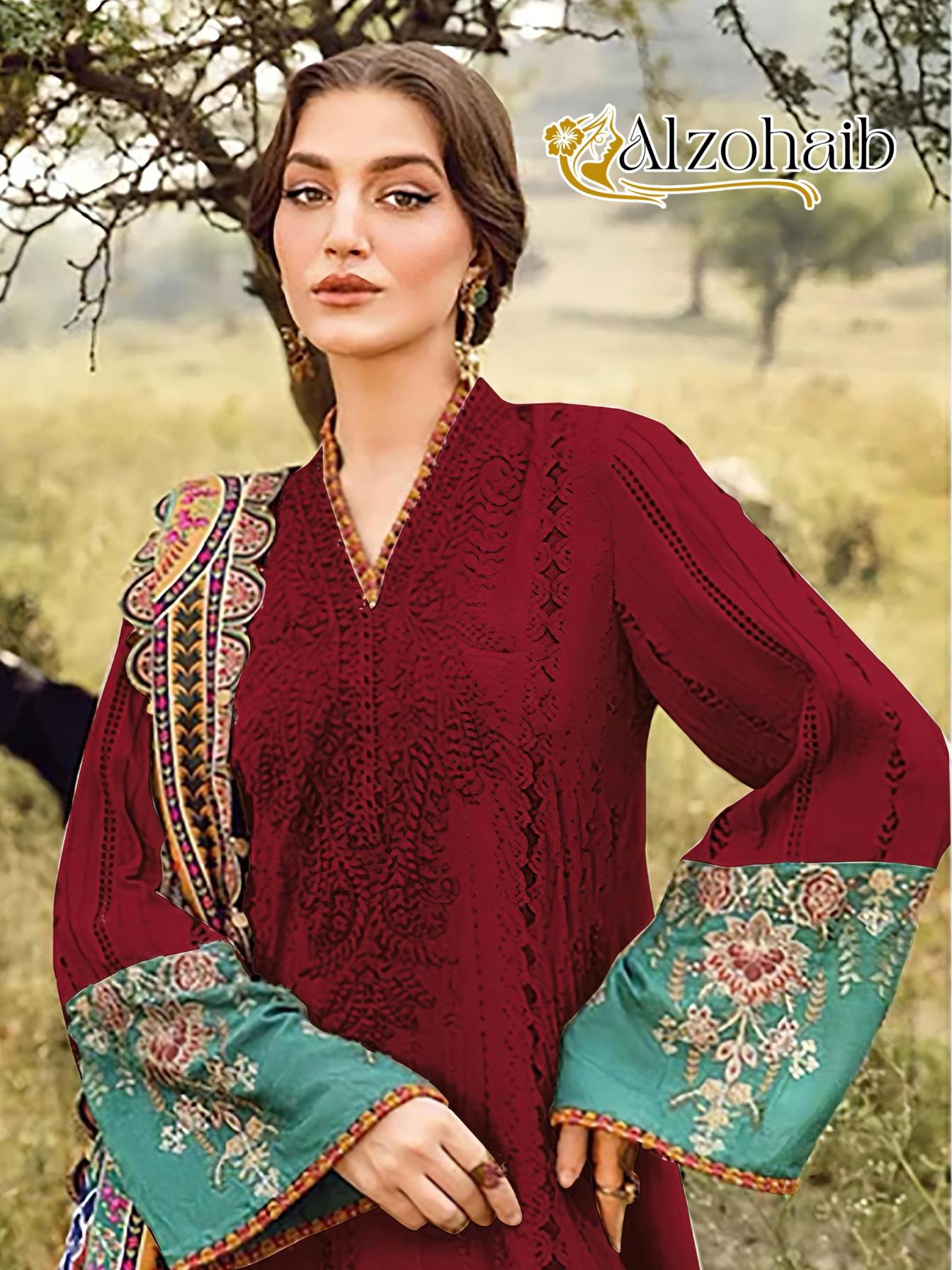 1261 BY ALZOHAIB COTTON PAKISTANI SHOP TRENDY PAKISTANI SUIT 