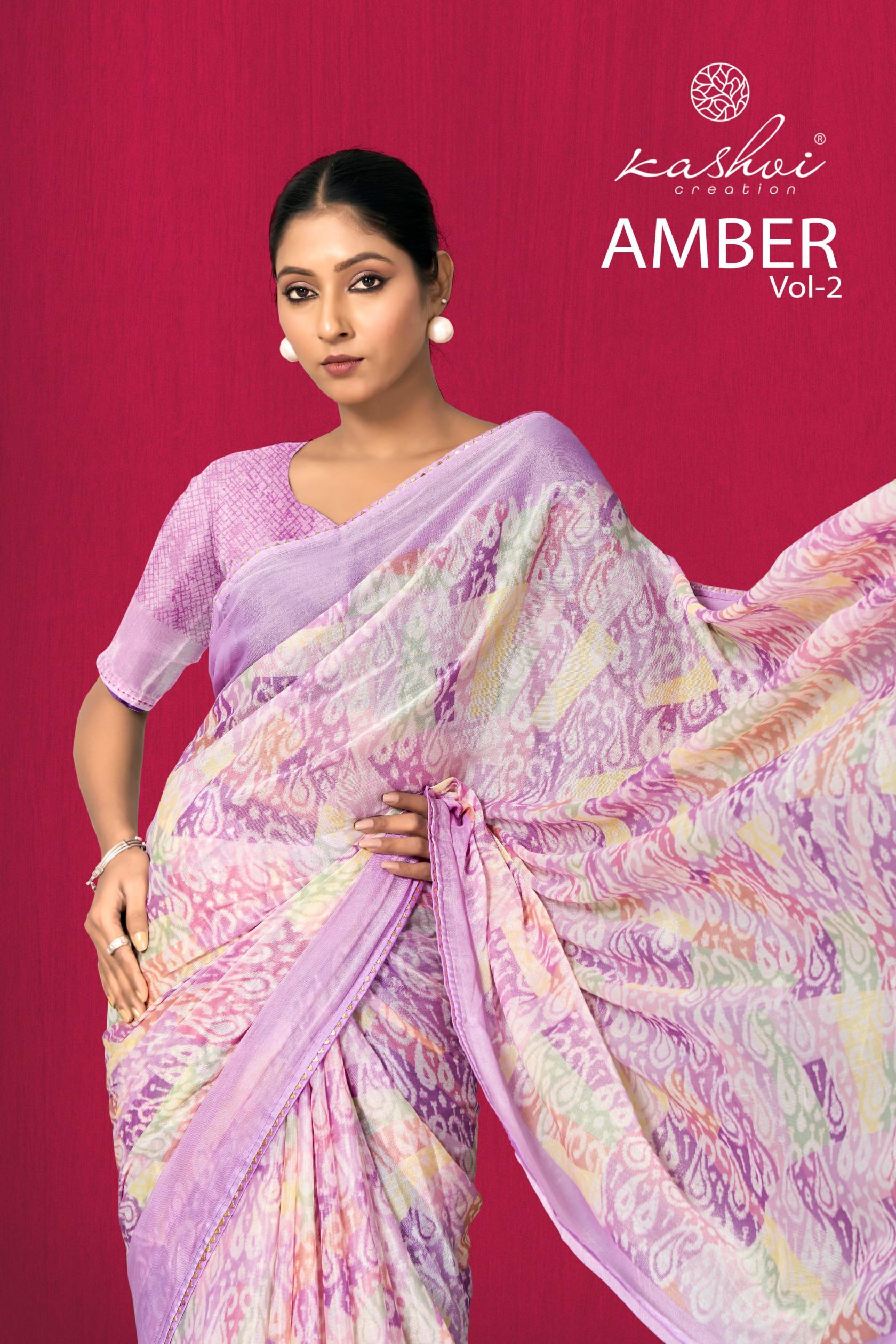 KASHVI CREATION AMBER VOL 2 BRASSO UNIQUE SAREE ONLINE 