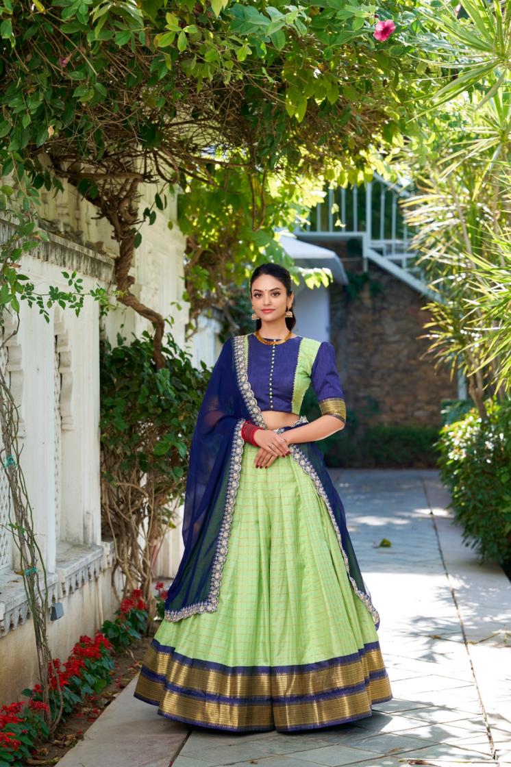 ANVESHA LNB201 ZARI CHEX READYMADE LEHENGA CHOLI FOR WOMENS 
