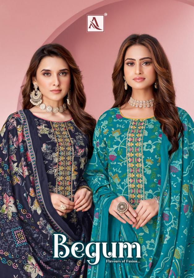 ALOK BEGUM VISCOSE RAYON CASUAL READYMADE BIG SIZE PAKISTANI 3PCS DRESS