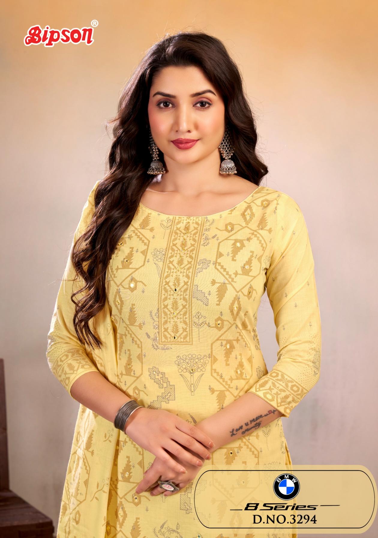 BIPSON PRINTS BMW 8 SERIES 3294 PRETTY LOOK SALWAR KAMEEZ 
