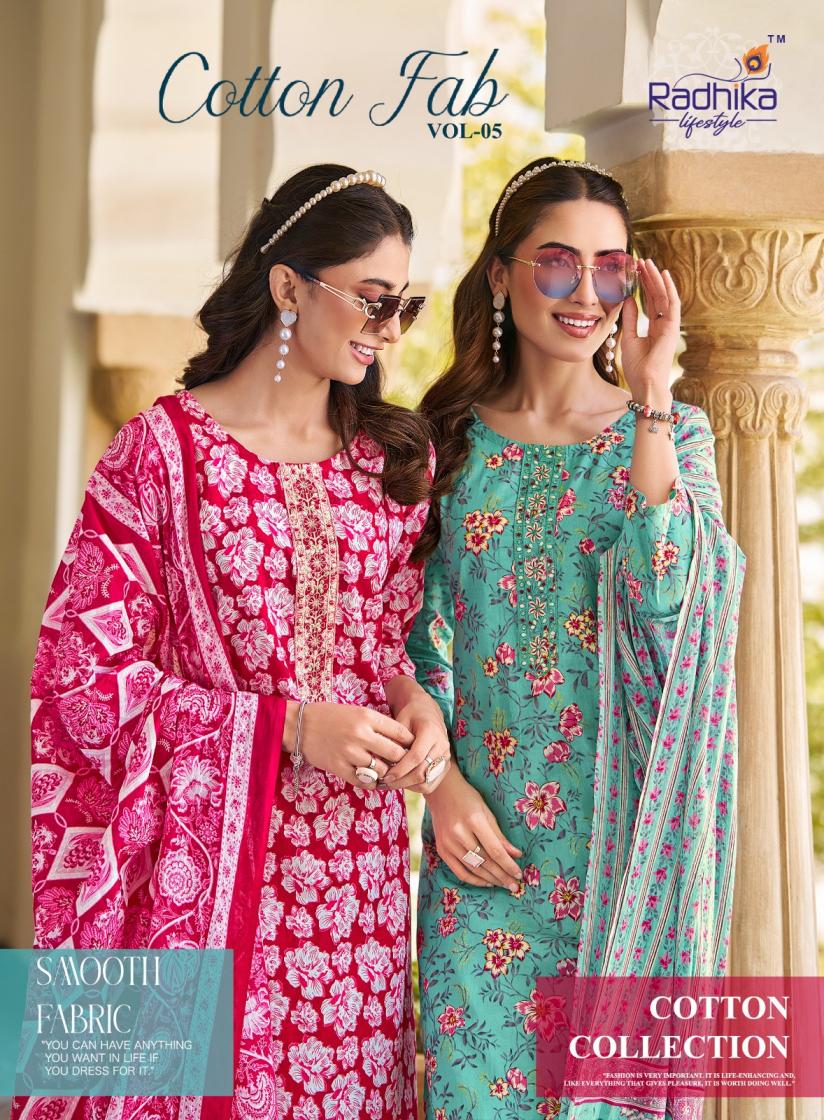 COTTON FAB VOL 5 BY RADIKA LIFESTYLE PRESENTS READYMADE SALWAR SUITS 