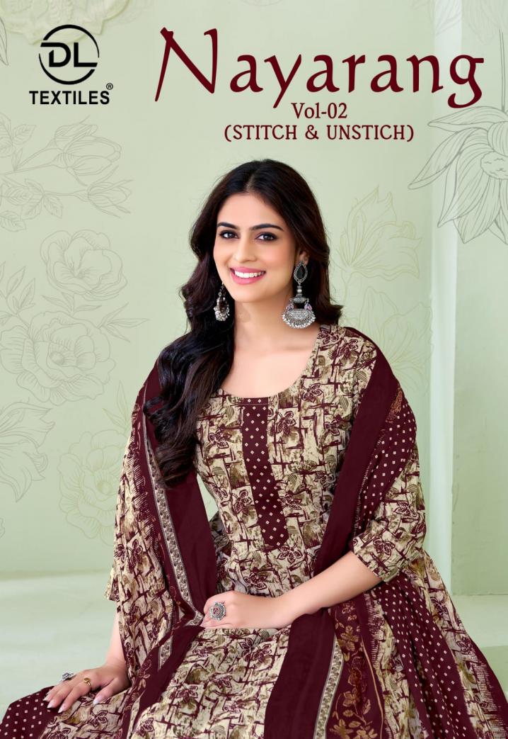 NAYARANG VOL 2 BY DL TEXTILES COTTON FULLY STITCH STYLISH SUITS ONLINE 