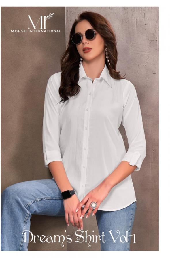 moksh international dreams shirt vol - 1 rinkal cotton fully stitch plus size girts shirt