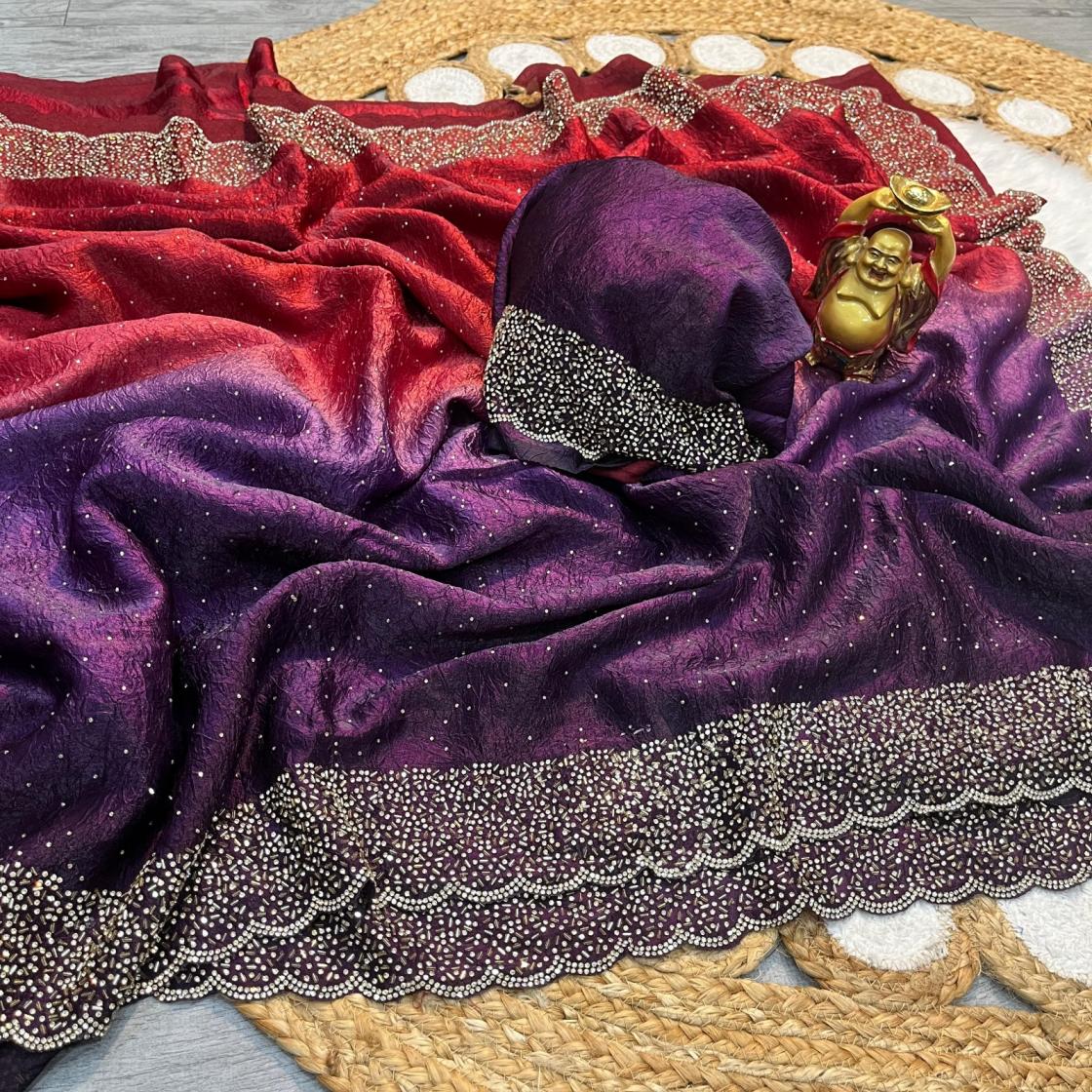 DS 761 HIT DESIGN CRUSH SILK PRETTY LOOK SAREE FOR WOMENS 