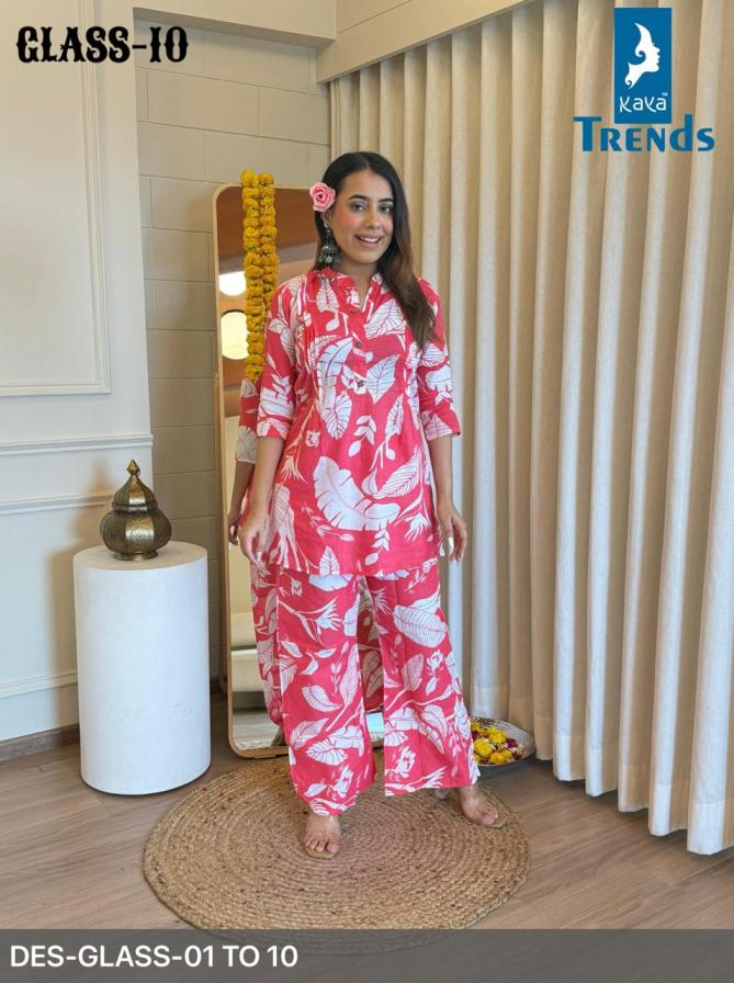 KAYA GLASS 1-10 PRETTY LOOK COTTON FULL STITCH CO-ORD SETS 