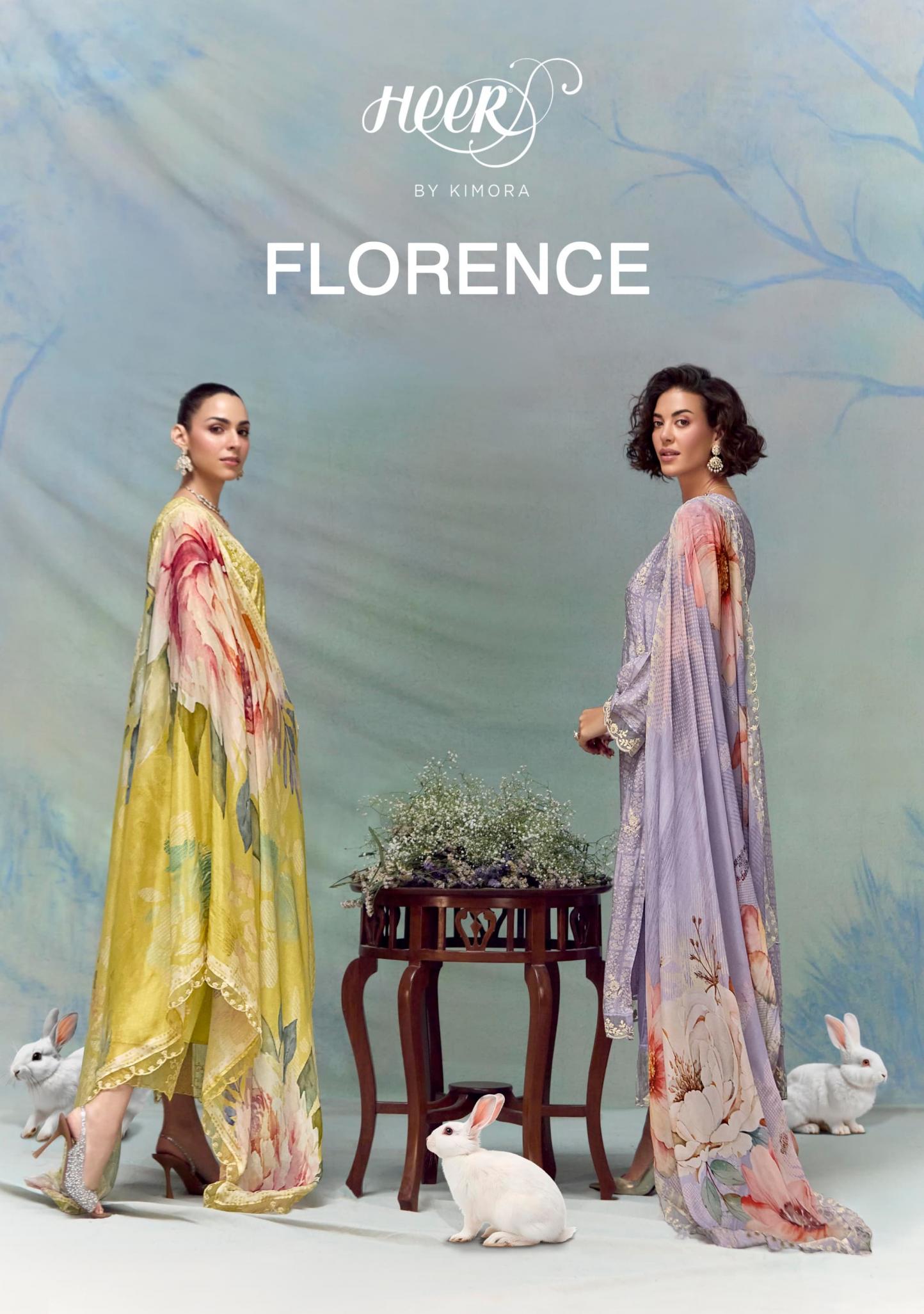 FLORENCE VOL 213 BY HEER KIMORA UNIQUE MUSLIN UNSTITCH SUITS 