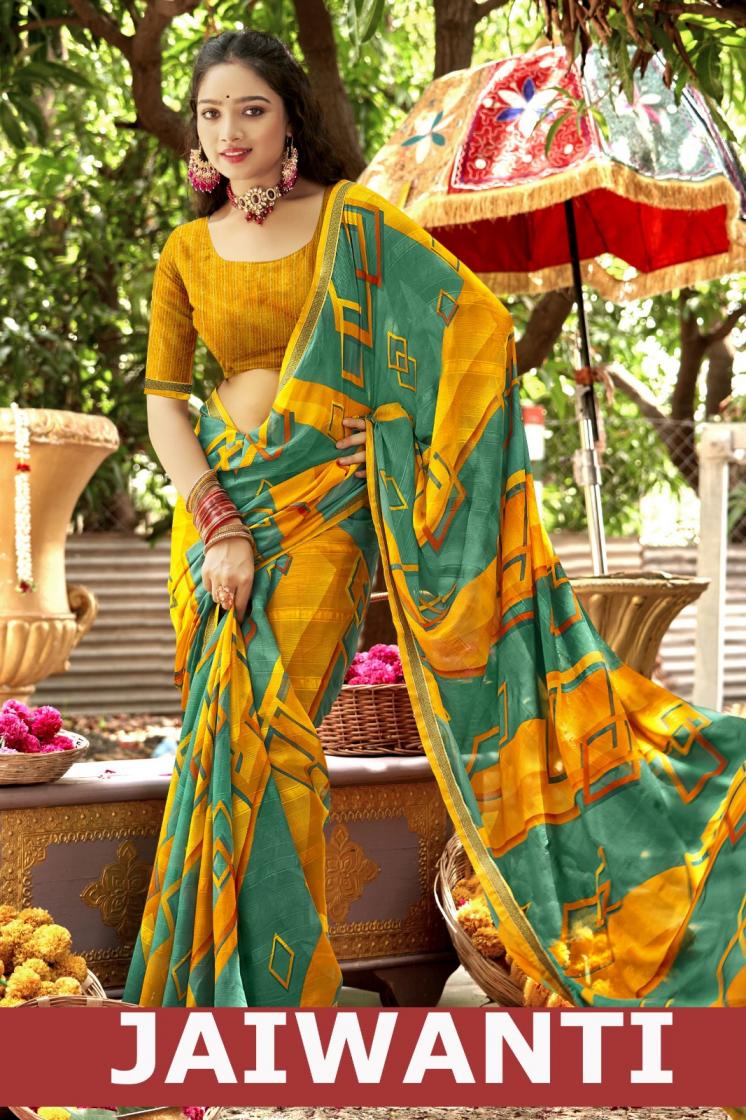 VALLABHI PRINTS JAIWANTI GEORGETTE HIT DESIGN SAREES 
