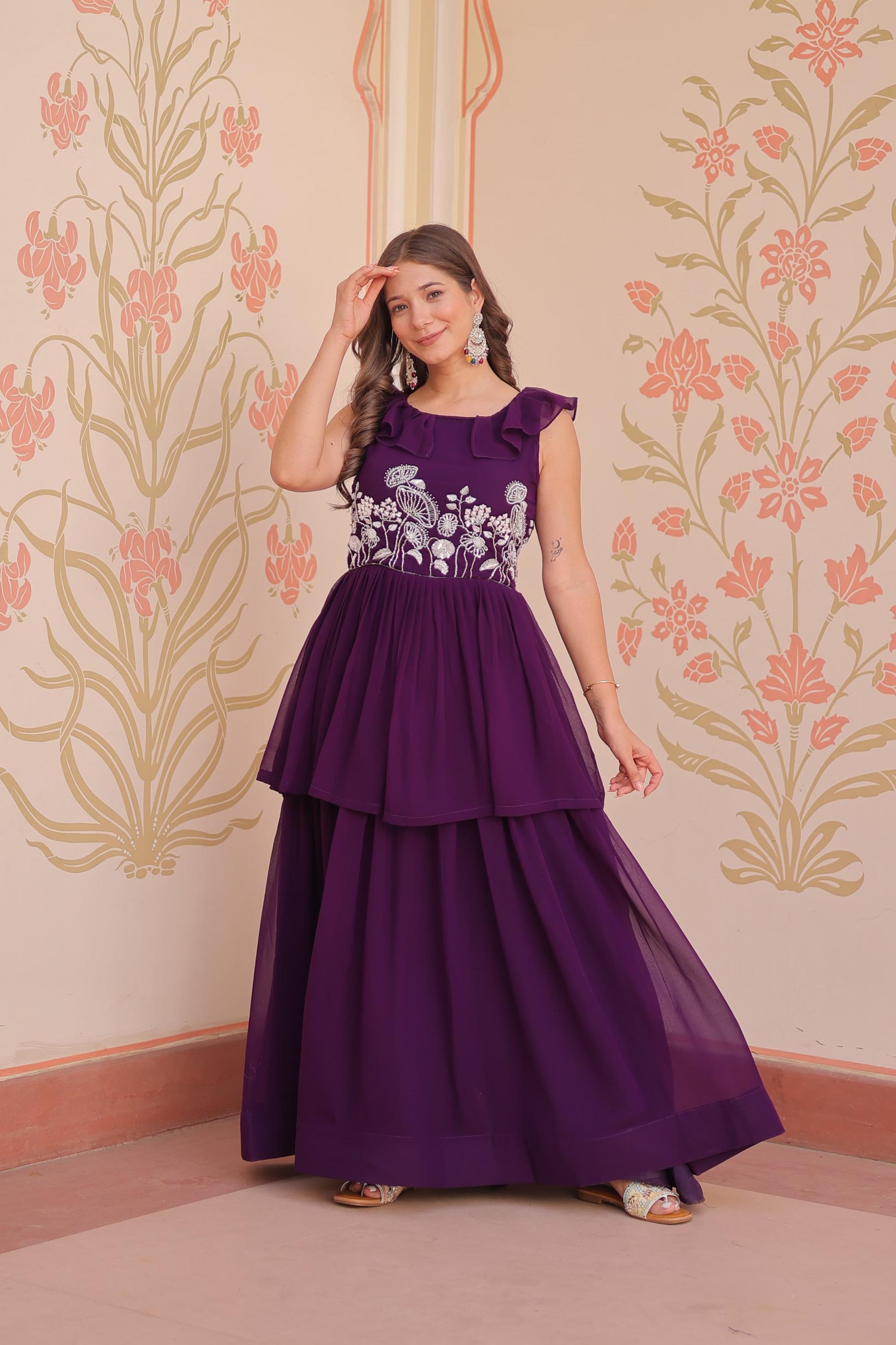 KA 1175 HIT DESIGN FAUX BLOOMING FULLY STITCH KURTI WITH PLAZZO 
