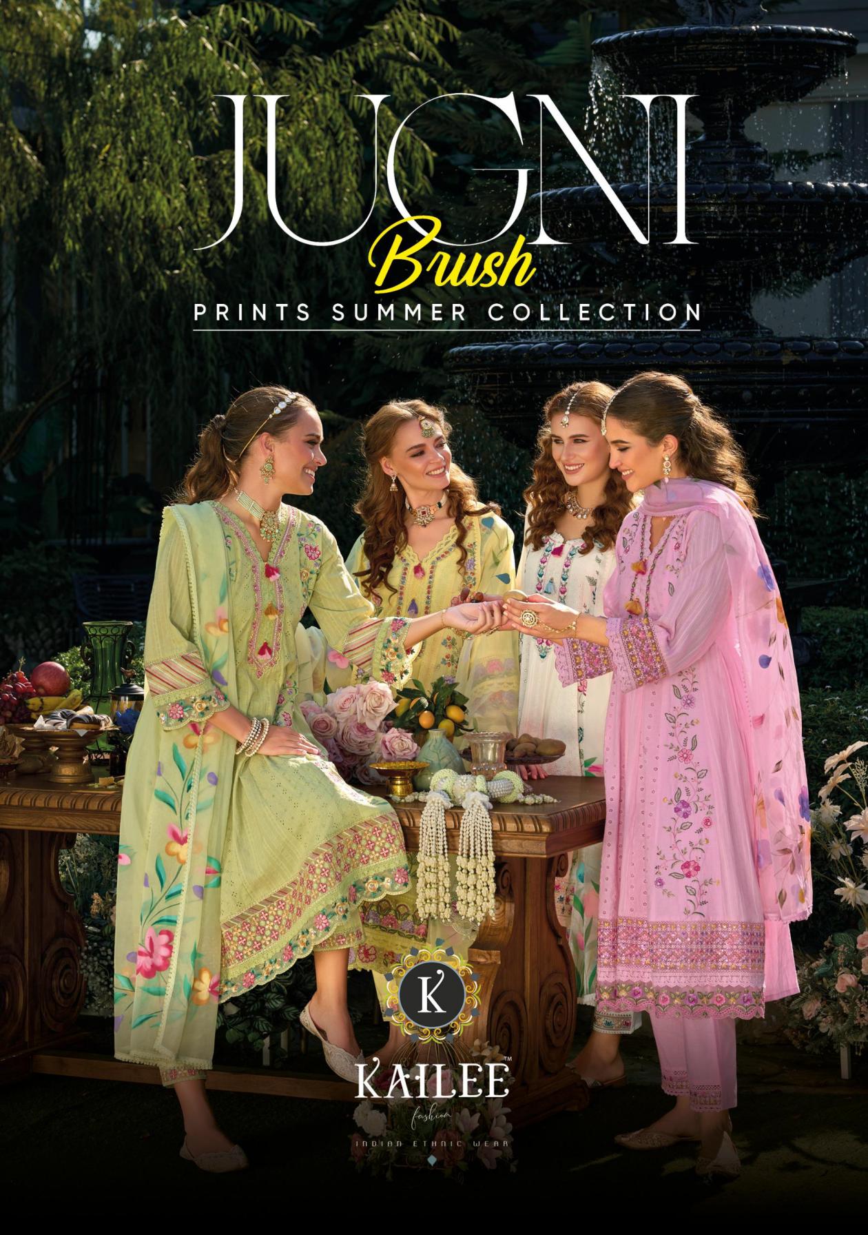 JUGNI BY KAILEE FASHION READYMADE CLASSIC ANARKALI COTTON 3PCS DRESS