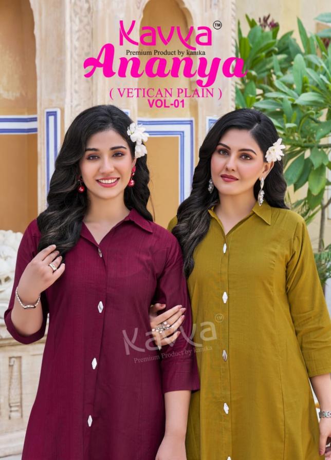 ANANYA VOL 1 BY KAVYA DYED VATICAN FULLY STITCH TRENDY CO-ORD SETS 