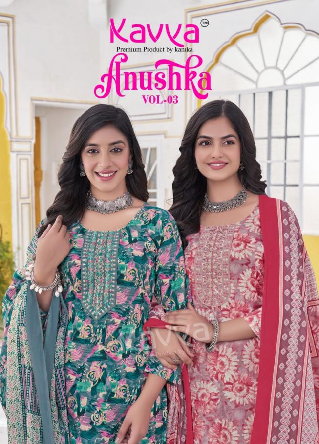 ANUSHKA VOL 3 BY KAVYA READYMADE UNIQUE COTTON 3PCS DRESS 