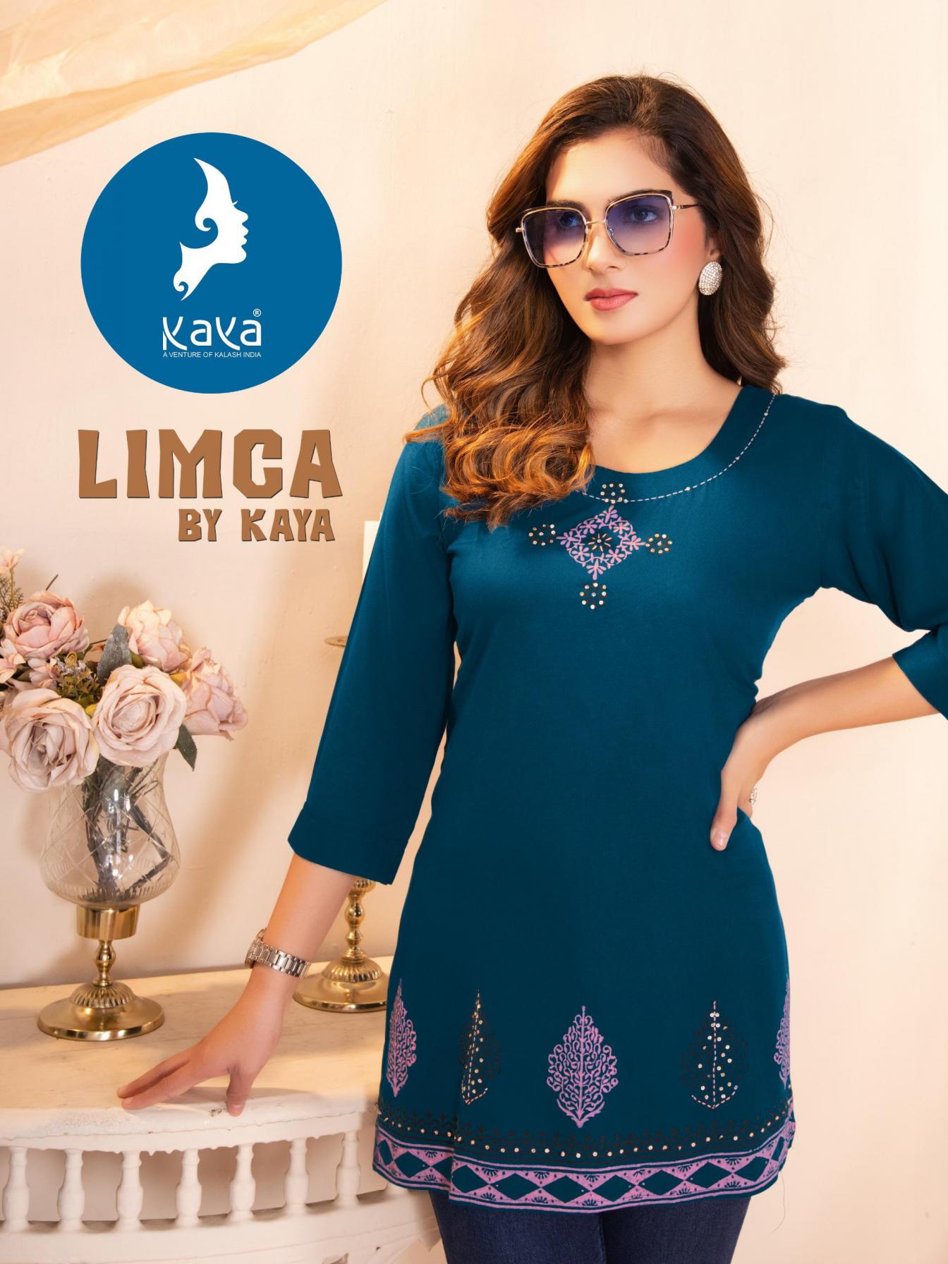 LIMCA BY KAYA HIT DESIGN RAYON FULL STITCH WESTERN KURTIS 