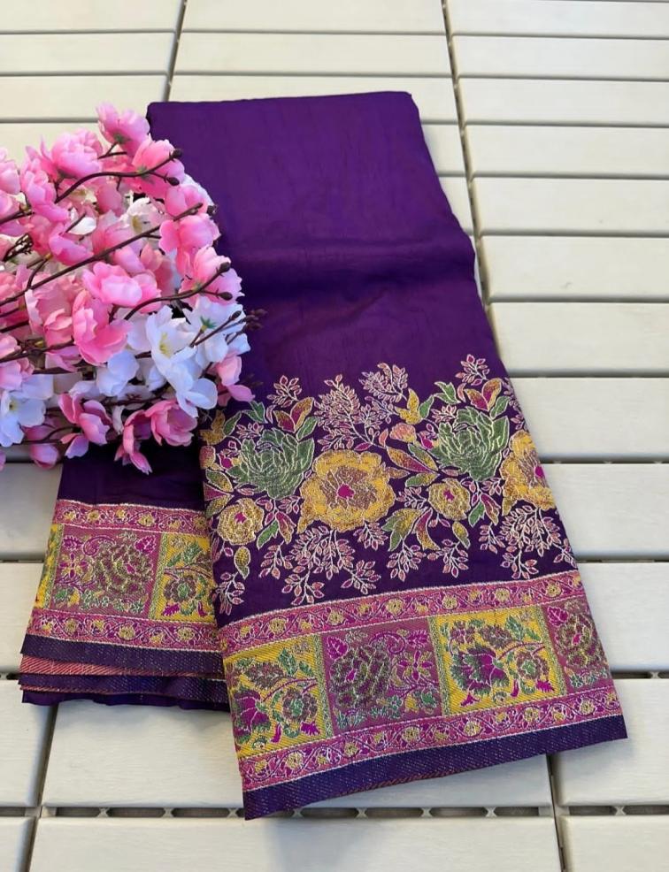 KC 326 HIT DESIGN RAJWADI PASHMINA SILK WEAVING SAREES 