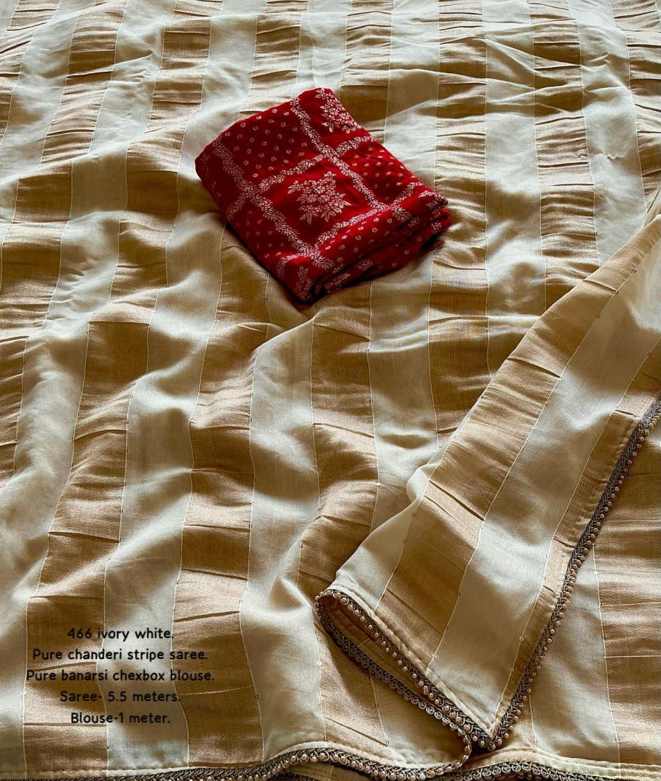 KC 466 VISCOSE CHANDERI CLASSIC LOOK SAREES 