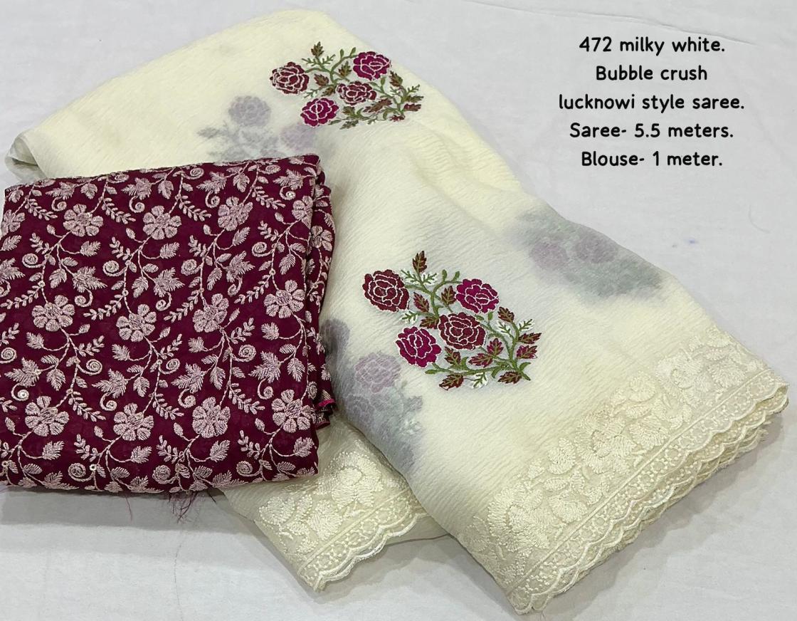 KC 472 LUCKNOWI CRUSH DOLA SILK SAREE
