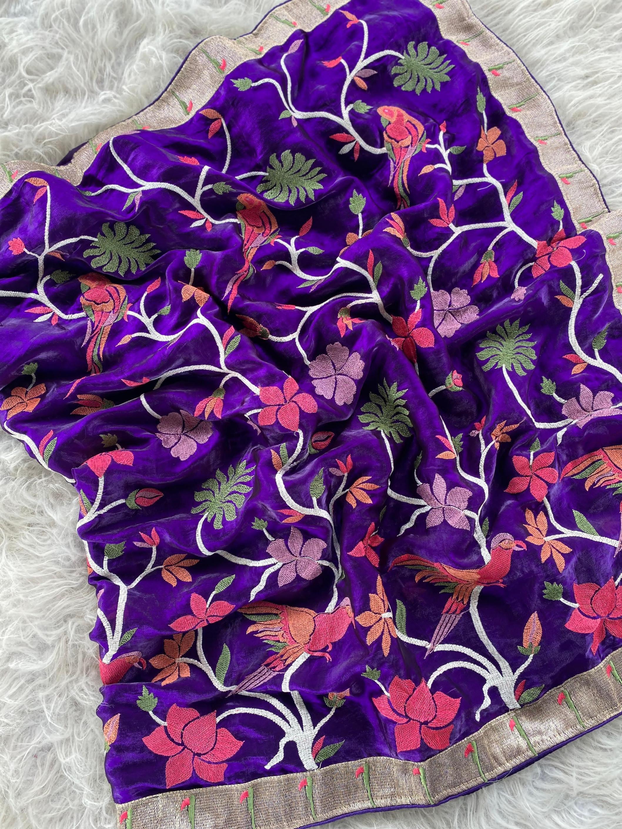 KINGFISHER SILK AMAZING WORK CLASSIC SAREE WHOLESALER 