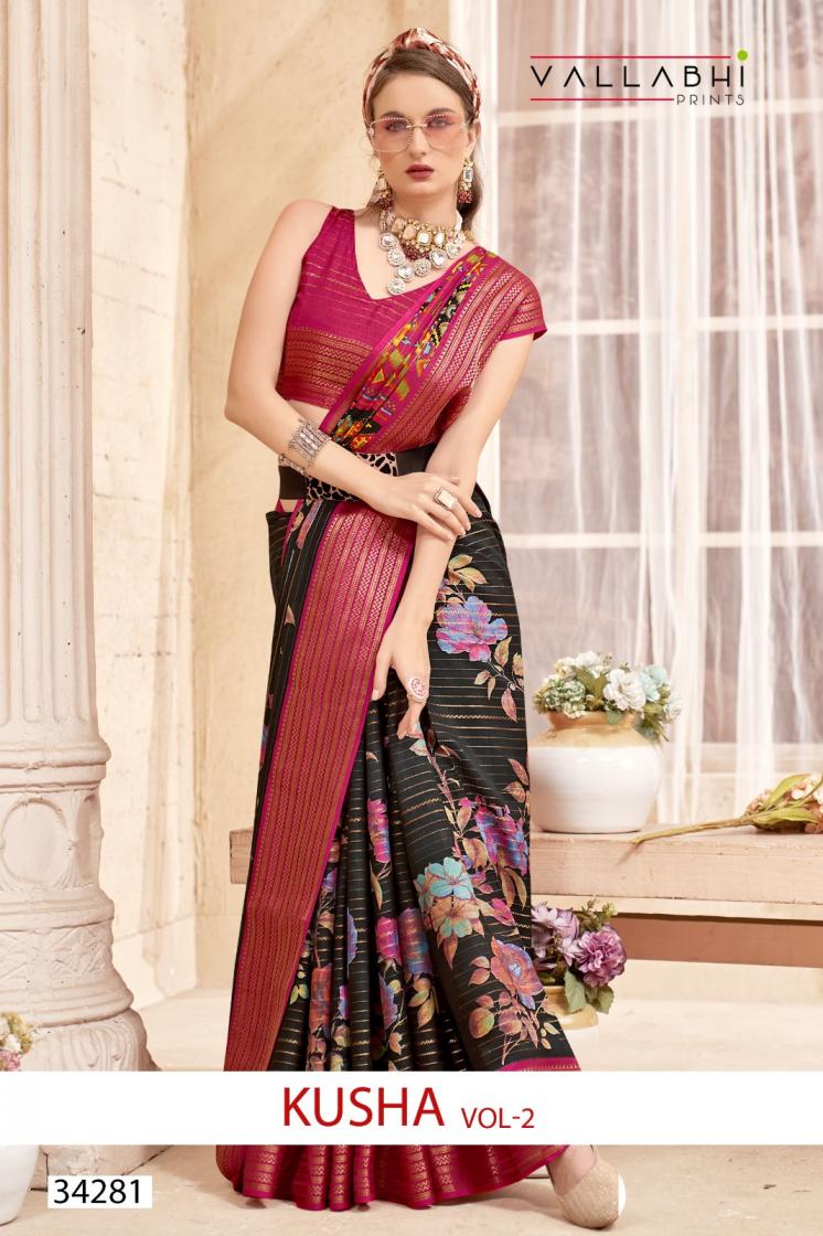VALLABHI PRINT KUSHA VOL 2 UNIQUE DOLA SILK SAREES ONLINE 
