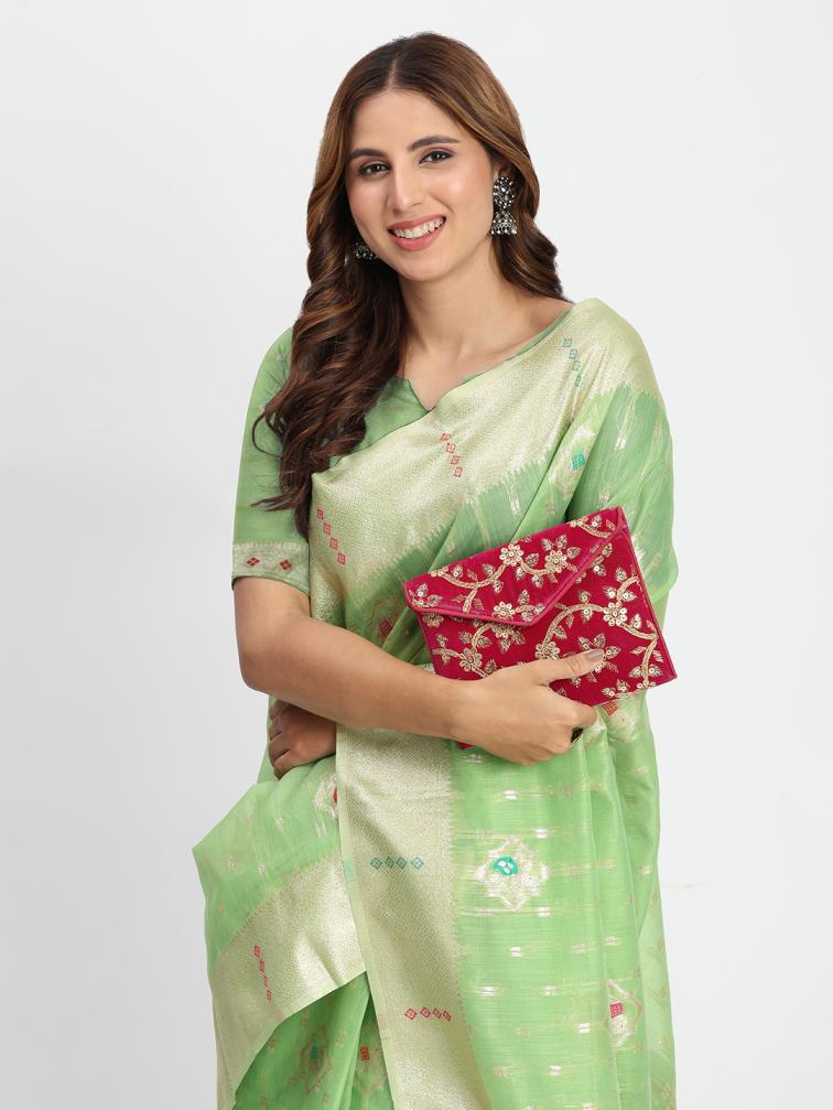 ASTITA LINEN WEAVES VOL 2 FANCY DESIGNER LINEN COTTON FABRIC SAREE WHOLSALE WITH LATKAN