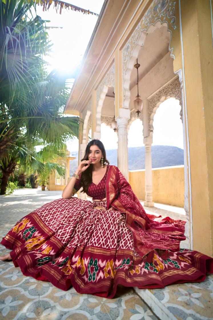 LNB 1223 PRANAUTHI PRESENTS STITCHED LEHENGA WITH UNSTITCH BLOUSE 