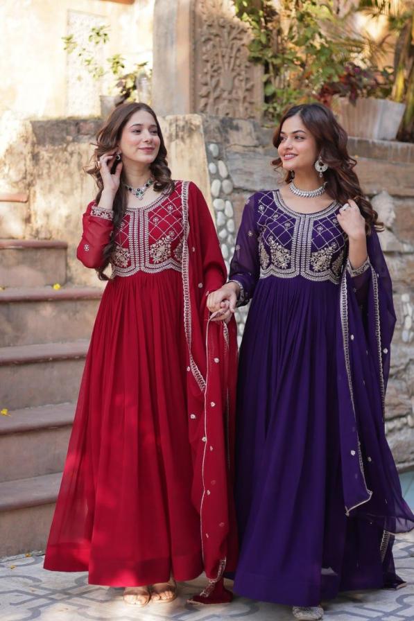 LW 9220 FAUX BLOOMING FULL STITCHED LEHENGA CHOLI 