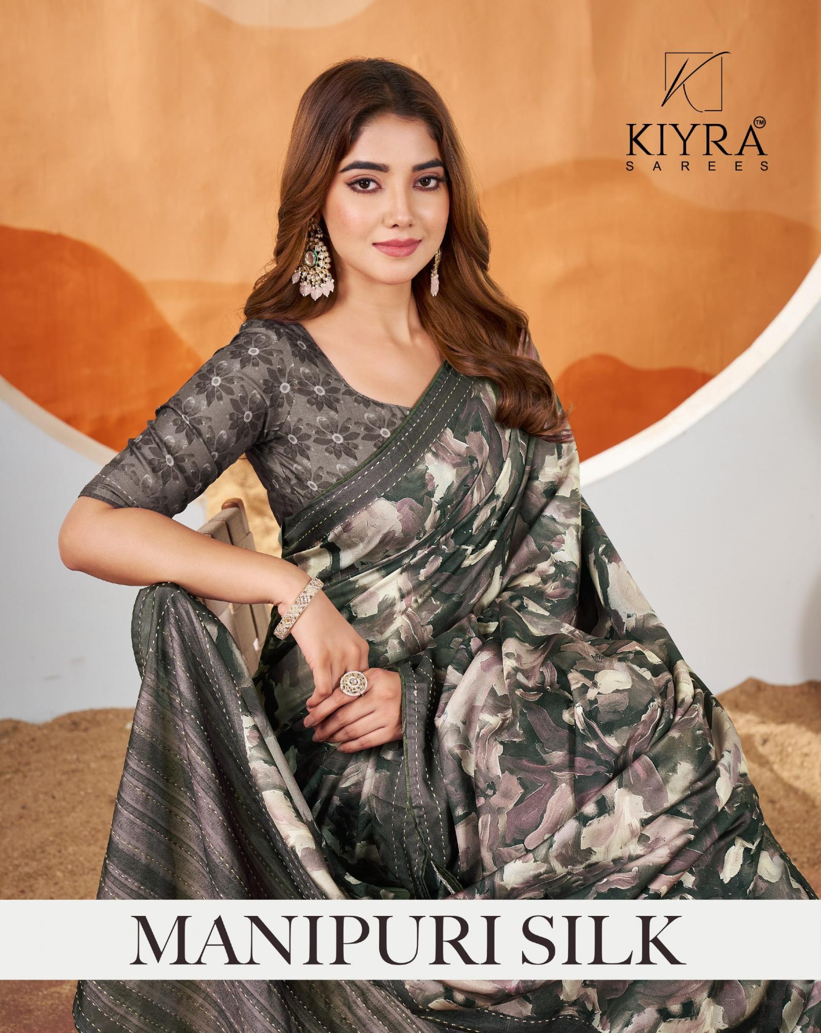 KIYRA MANIPURI SILK HIT DESIGN KATHA WORK SAREE WHOLESALER 
