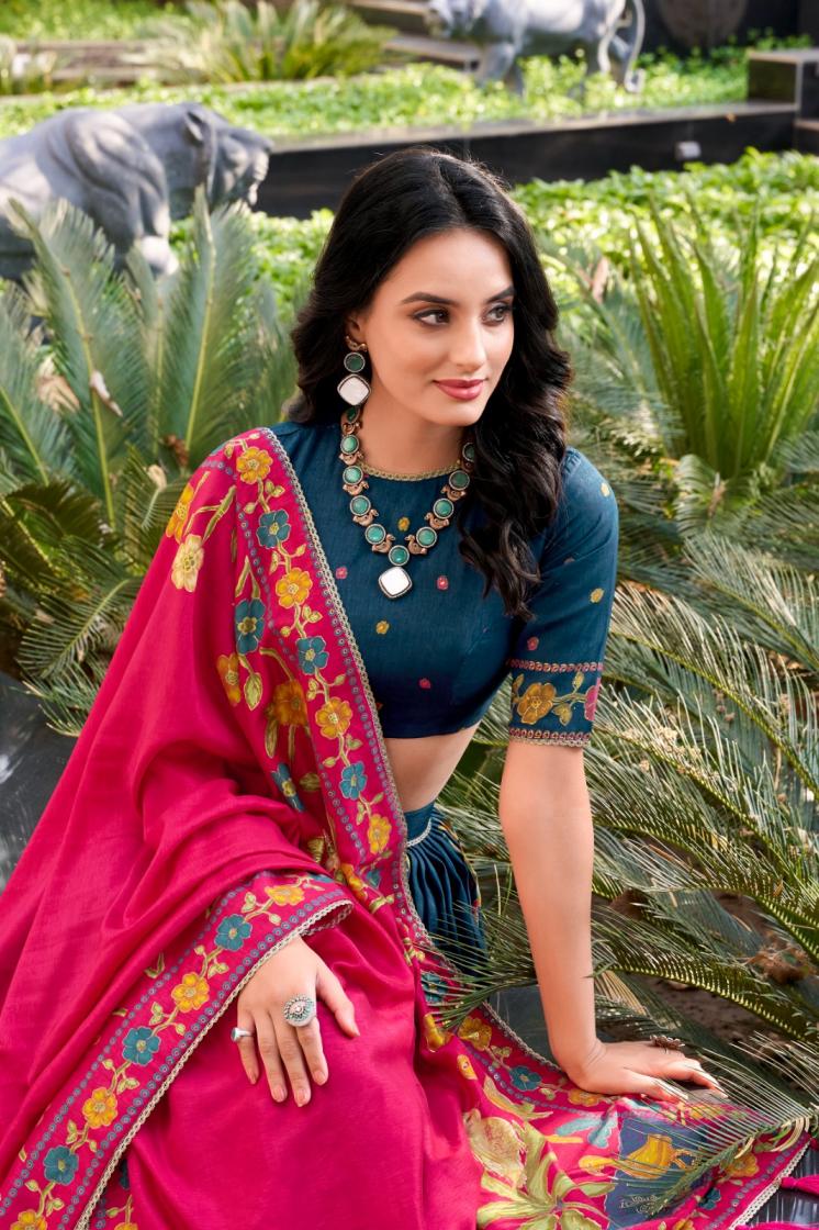 MANNYA LNB1239 TUSSAR SILK STITCH LEHENGA UNSTITCH CHOLI FOR WOMENS 