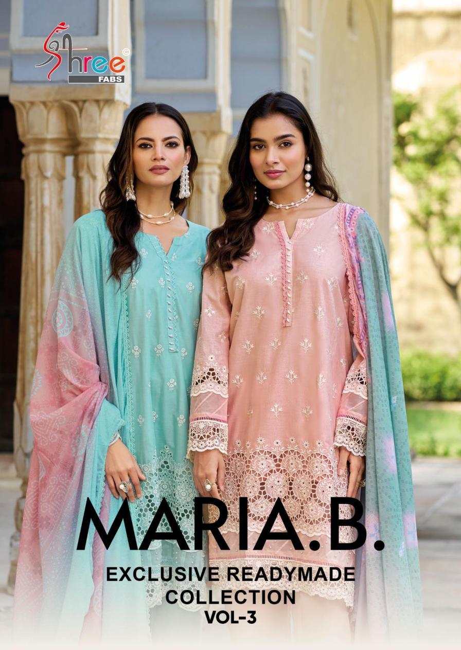 SHREE FABS MARIA B VOL 3 UNIQUE FULL STITCH PAKISTANI 3PCS DRESS