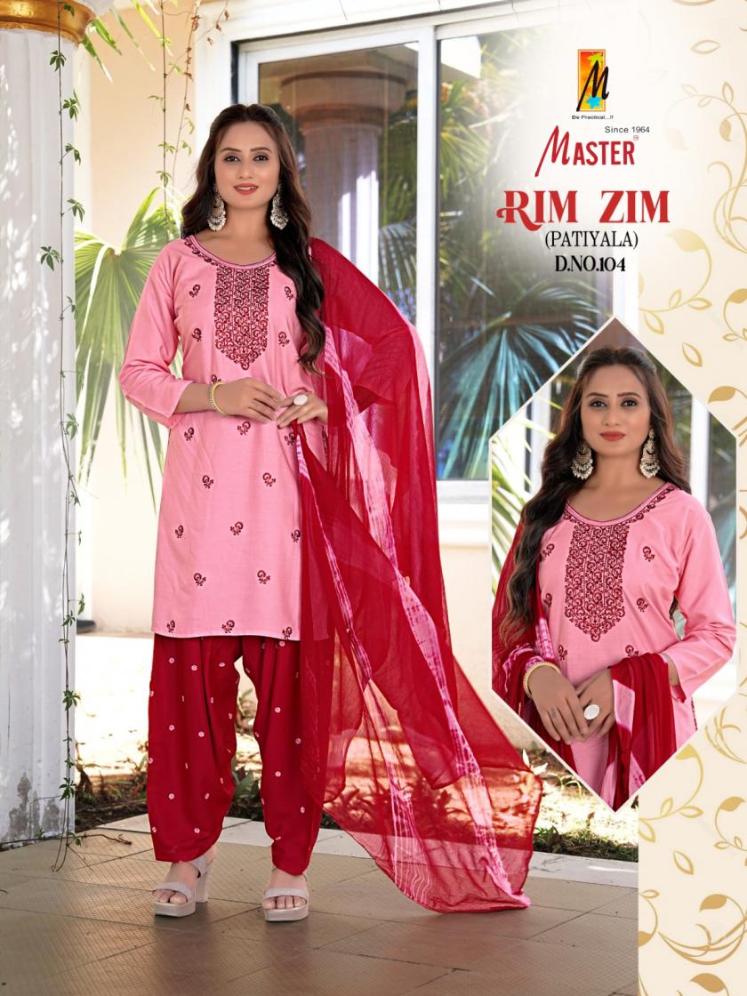 RIMZIM BY MASTER RAYON ELEGANT STYLE FULLY STITCH 3PCS PATIYALA DRESS