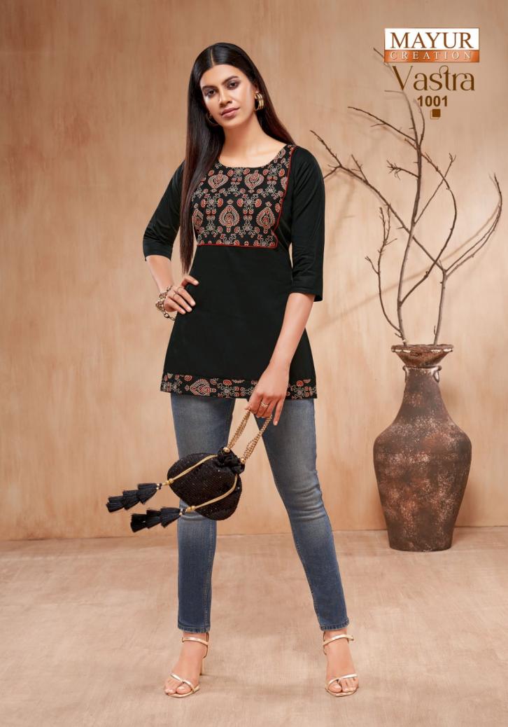 VASTRA VOL 1 BY MAYUR CREATION FULL STITCH PLUS SIZE COTTON WESTERN KURTIS 